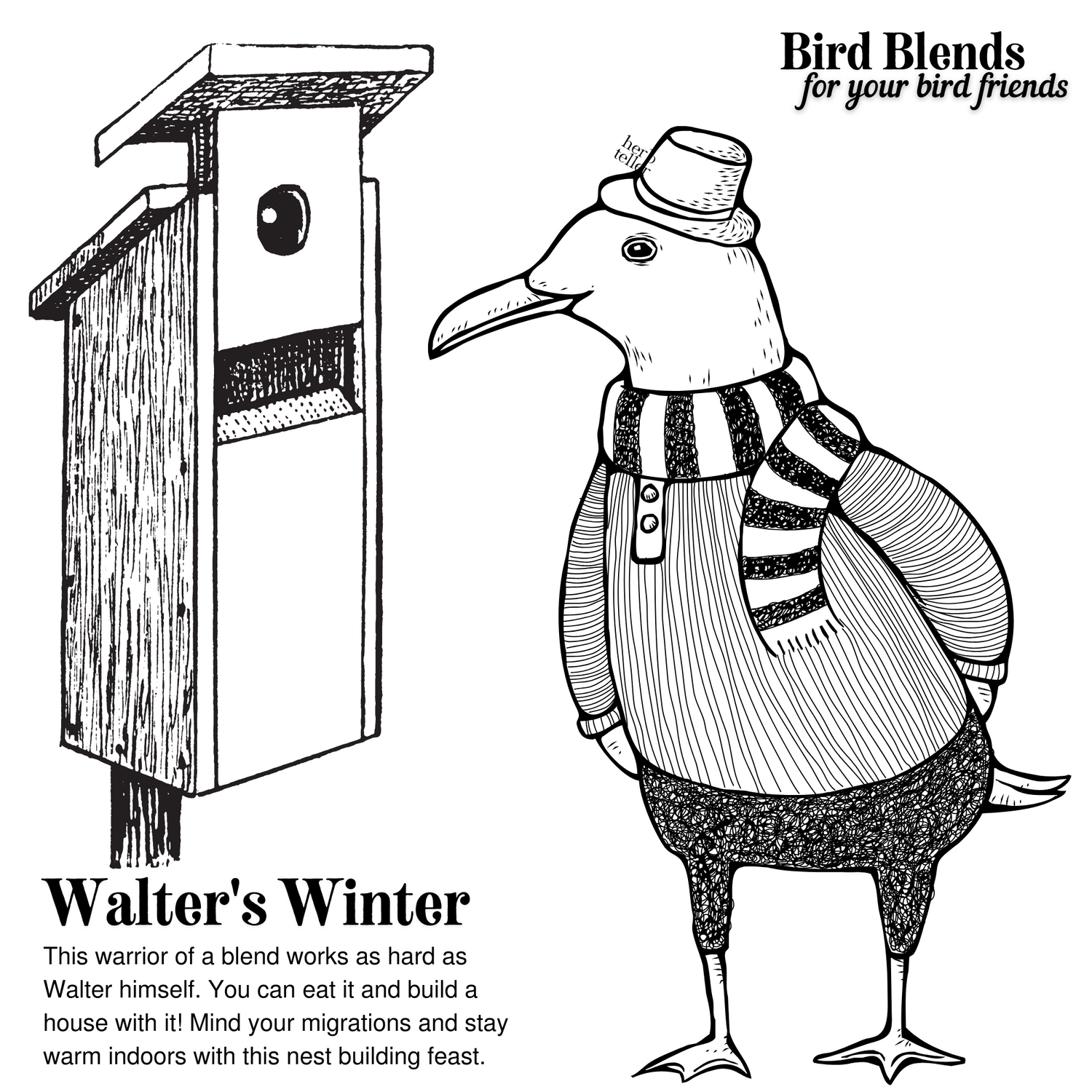 Walter's Winter Blend| Bird Blends for your Bird Friends | Herbal Bird Seed Mix - Original City Apothecary
