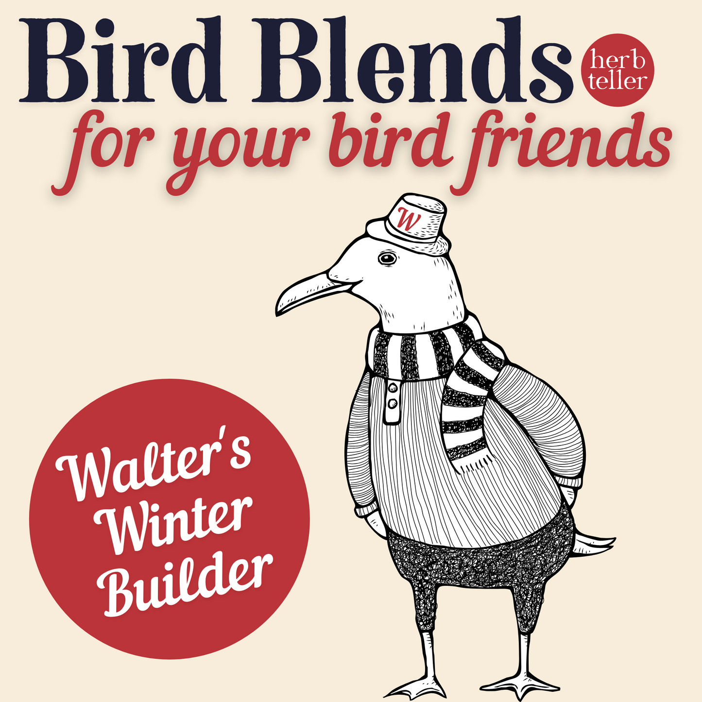 Walter's Winter Pocket Feeder| Bird Blends for your Bird Friends | Herbal Bird Seed Mix - Original City Apothecary